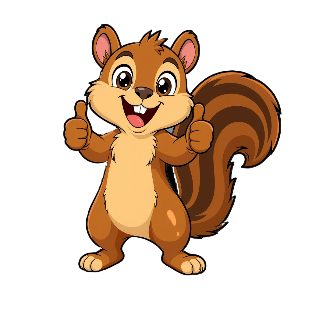 The Mello squirrel mascot