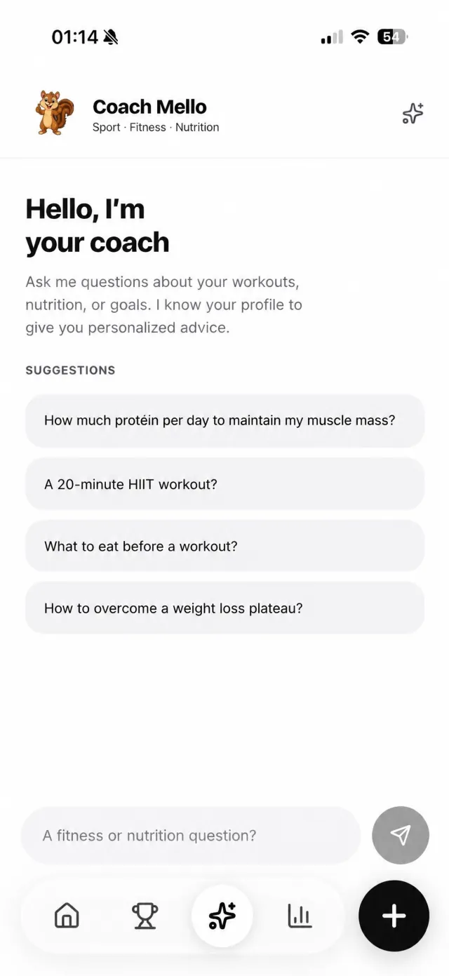 Chat with your AI nutrition coach