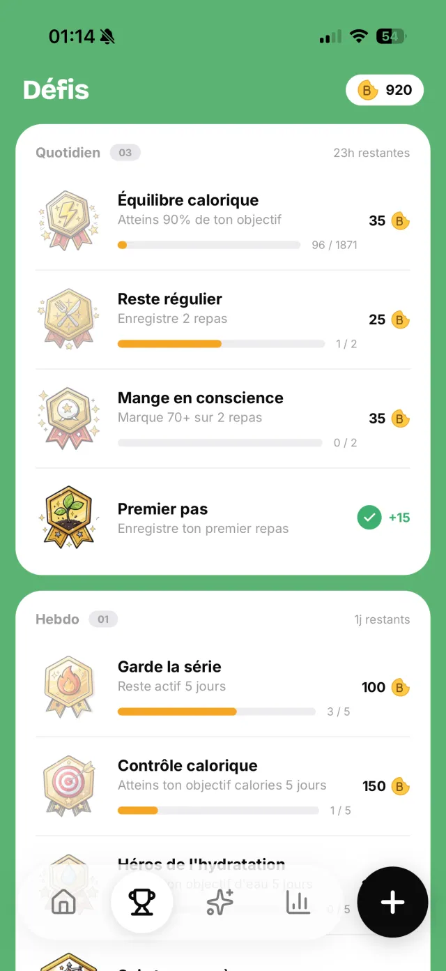 Rejoins des défis pour rester motivé