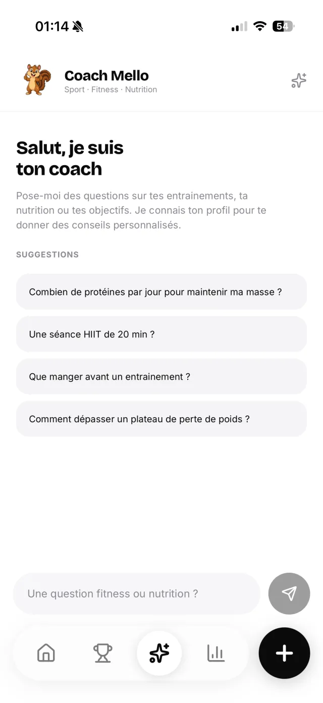 Discute avec ton coach nutrition IA