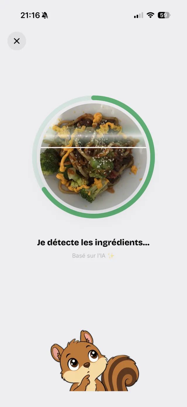 Scanne une photo pour connaître les calories de ton repas - scan